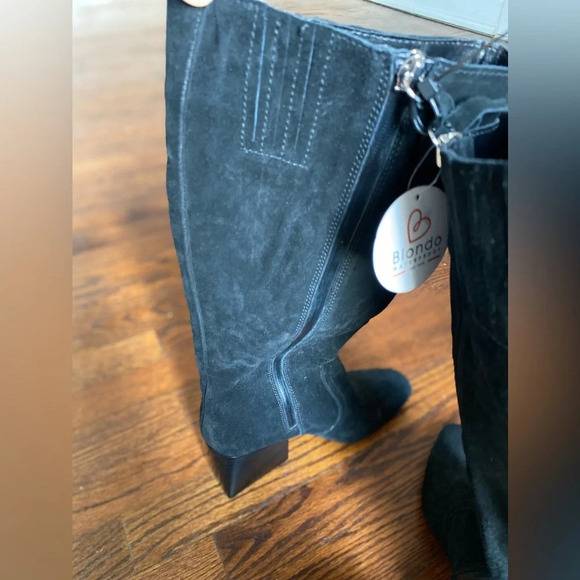 Blondo Knee Boots Waterproof Cow Suede Quiet Luxury Streetwear Date Night Y2K - Picture 11 of 12